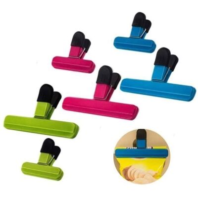 Cellfast Pinces Pour Sachets,6 Pièces Clip De Fermeture De Sacs Alimentaires 3 Couleur 2 Taille Plastique Pince Sachet Alimentaire Pour L - Publicité Cellfast Pinces Pour Sachets,6 Pièces Clip De Fermeture De Sacs Alimentaires 3 Couleur 2 Taille Plastique Pince Sachet Alimentaire Pour L - Publicité
