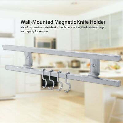 MCKENSA Support Magnétique Mural Pour Couteaux En Acier Inoxydable, Double Barre De Rangement Pour Ustensiles De Cuisine, 30 Cm - Publicité MCKENSA Support Magnétique Mural Pour Couteaux En Acier Inoxydable, Double Barre De Rangement Pour Ustensiles De Cuisine, 30 Cm - Publicité