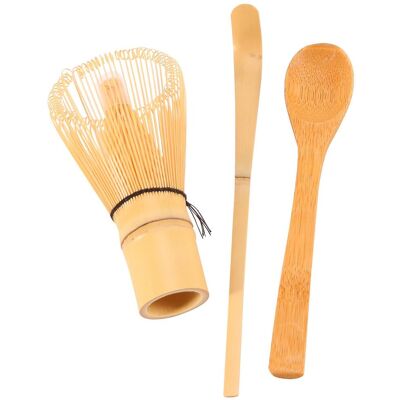 Service À Thé Matcha Japonais (3 Pièces) - Fouet À Matcha En Bambou, Cuillère À Thé, Kit Pour La Cérémonie Du Thé-aquaforge - Publicité Service À Thé Matcha Japonais (3 Pièces) - Fouet À Matcha En Bambou, Cuillère À Thé, Kit Pour La Cérémonie Du Thé-aquaforge - Publicité