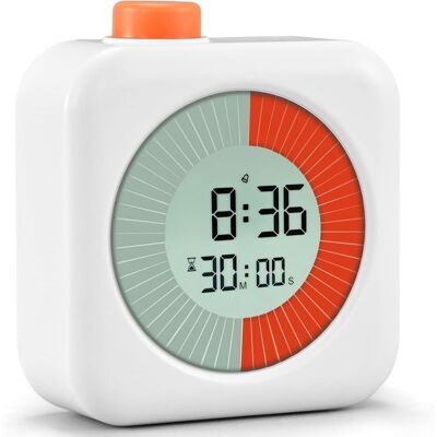 Cellfast Minuteur Visuel Numérique - Time Timer Avec Compte À Rebours, Alarme, Horloge - Blanc - Pour Cuisiner, Étudier, Travailler - Publicité Cellfast Minuteur Visuel Numérique - Time Timer Avec Compte À Rebours, Alarme, Horloge - Blanc - Pour Cuisiner, Étudier, Travailler - Publicité