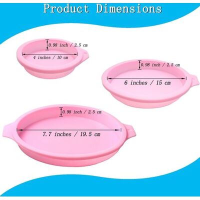 SANS MARQUE 6 Pièces Moule À Gâteau Ronds En Silicone, 10+15+20 Cm Moules Silicone Pâtisserie Ronds Pour Gâteau À Couches, Gâteau Arc-en-ciel, Dessous De Verre En Résine, Croûte De Pizza Et Tarte - Publicité SANS MARQUE 6 Pièces Moule À Gâteau Ronds En Silicone, 10+15+20 Cm Moules Silicone Pâtisserie Ronds Pour Gâteau À Couches, Gâteau Arc-en-ciel, Dessous De Verre En Résine, Croûte De Pizza Et Tarte - Publicité