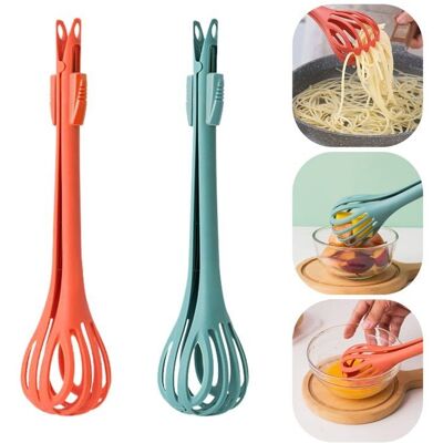 Cellfast Lot De 2 Fouets À Œufs Pour La Cuisine 2 En 1, Pince Alimentaire Et Batteur À Œufs, Antiadhésif, Multifonctionnel - Publicité Cellfast Lot De 2 Fouets À Œufs Pour La Cuisine 2 En 1, Pince Alimentaire Et Batteur À Œufs, Antiadhésif, Multifonctionnel - Publicité