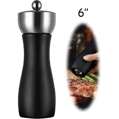 Cellfast Moulin À Poivre Et Sel - Haute Qualité - Bois Et Acier Inoxydable - 5x5x17cm - Argent Et Noir - Publicité Cellfast Moulin À Poivre Et Sel - Haute Qualité - Bois Et Acier Inoxydable - 5x5x17cm - Argent Et Noir - Publicité