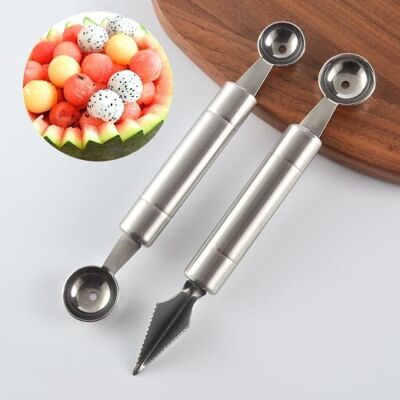 Cellfast Outil De Cuisine - 2 Pièces - Éplucheur De Fruits - Cuillère À Melon - Couteau À Fruits 2 En 1 - Publicité Cellfast Outil De Cuisine - 2 Pièces - Éplucheur De Fruits - Cuillère À Melon - Couteau À Fruits 2 En 1 - Publicité