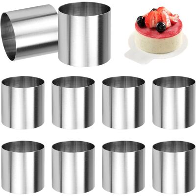 OEM 10 Pièces Cercle A Patisserie 5cm De Diamètre, Cercle Patisserie En Acier Inoxydable, Anneaux À Dessert, Emporte Piece Patisserie Rond Pour Pâtisserie, Mousse, Gâteaux, Sushis, Pudding (ronds) - Publicité OEM 10 Pièces Cercle A Patisserie 5cm De Diamètre, Cercle Patisserie En Acier Inoxydable, Anneaux À Dessert, Emporte Piece Patisserie Rond Pour Pâtisserie, Mousse, Gâteaux, Sushis, Pudding (ronds) - Publicité