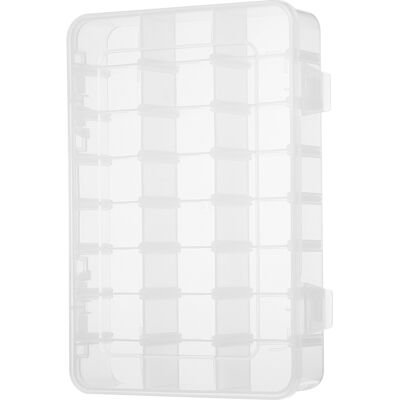 OEM Boîte De Rangement Transparente Pour Bijoux En Plastique, 24 Compartiments, Avec Séparateurs Ajustables. Publicité OEM Boîte De Rangement Transparente Pour Bijoux En Plastique, 24 Compartiments, Avec Séparateurs Ajustables. Publicité