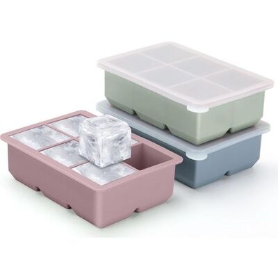 Vision Lot De 3 Grands Moules À Glaçons En Silicone Avec Couvercle Amovible Anti-fuite, Bac À Glaçons Carré Et Sans Bpa Pour Cocktails, Whisky, Glace Flexible Empilable - Publicité Vision Lot De 3 Grands Moules À Glaçons En Silicone Avec Couvercle Amovible Anti-fuite, Bac À Glaçons Carré Et Sans Bpa Pour Cocktails, Whisky, Glace Flexible Empilable - Publicité