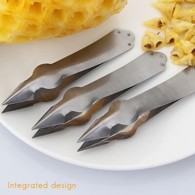 MCKENSA Lot De 2 Éplucheurs D'Ananas En Acier Inoxydable, Pinces De Découpe Pour La Cuisine - Publicité MCKENSA Lot De 2 Éplucheurs D'Ananas En Acier Inoxydable, Pinces De Découpe Pour La Cuisine - Publicité