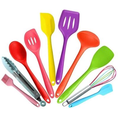 Cellfast 10pcs Cuisine Ustensiles De Cuisson Batteur, Spatule , Pelle, Cuillère, Pelle Multicolore - Publicité Cellfast 10pcs Cuisine Ustensiles De Cuisson Batteur, Spatule , Pelle, Cuillère, Pelle Multicolore - Publicité