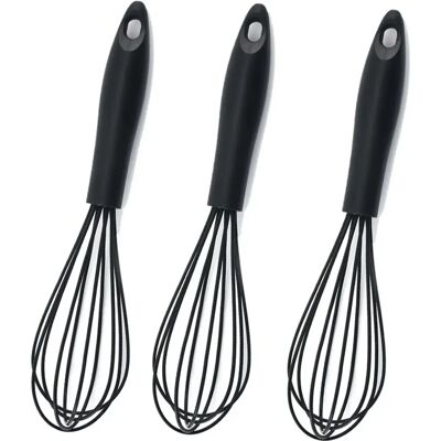 FORTUNEVILLE Fouet En Silicone – Fouet De Cuisine Résistant À La Chaleur Pour Ustensiles Antiadhésifs, Idéal Pour Fouetter Les Œufs Ballon, Noir - Publicité FORTUNEVILLE Fouet En Silicone – Fouet De Cuisine Résistant À La Chaleur Pour Ustensiles Antiadhésifs, Idéal Pour Fouetter Les Œufs Ballon, Noir - Publicité