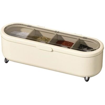 Cellfast Boîte D'Assaisonnement 4 Compartiments - Plastique - Design Contemporain - 26x8,7x7,5 Cm - Publicité Cellfast Boîte D'Assaisonnement 4 Compartiments - Plastique - Design Contemporain - 26x8,7x7,5 Cm - Publicité