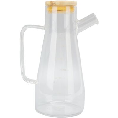 MCKENSA Bouteille D'Huile En Verre Borosilicate Haute Densité, Étanche À La Poussière, Graduée Et Munie D'Une Poignée Ergonomique, Pour La Cuisine, 650 Ml. Publicité MCKENSA Bouteille D'Huile En Verre Borosilicate Haute Densité, Étanche À La Poussière, Graduée Et Munie D'Une Poignée Ergonomique, Pour La Cuisine, 650 Ml. Publicité