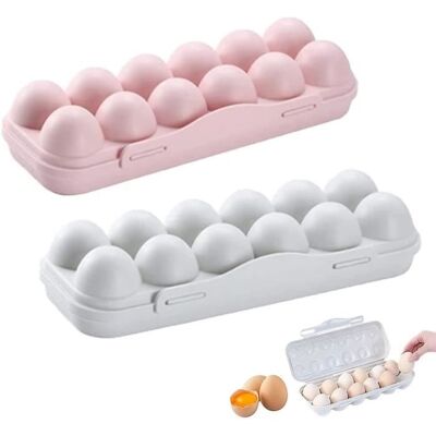 Cellfast Boîte À Œufs En Plastique - Réfrigérateur - Lot De 2 - 12 Œufs - Pp De Qualité Alimentaire - Rose Et Gris - Publicité Cellfast Boîte À Œufs En Plastique - Réfrigérateur - Lot De 2 - 12 Œufs - Pp De Qualité Alimentaire - Rose Et Gris - Publicité