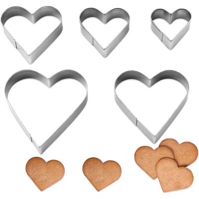 GRASSLIN 5 - Emporte-pièce - Cœur - Acier Inoxydable - Pour Biscuit Et Fondant - Usage Cuisine Et Pâtisserie - Argenté - Tailles Variées - Publicité GRASSLIN 5 - Emporte-pièce - Cœur - Acier Inoxydable - Pour Biscuit Et Fondant - Usage Cuisine Et Pâtisserie - Argenté - Tailles Variées - Publicité