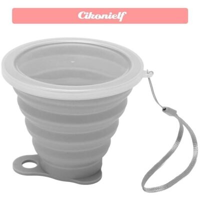 Cellfast Zerone Tasse Pliable En Silicone Lot De 2 Tasses Pliables En Silicone Écologique Avec Couvercle Pour Boire En Linge Statue Gris - Publicité Cellfast Zerone Tasse Pliable En Silicone Lot De 2 Tasses Pliables En Silicone Écologique Avec Couvercle Pour Boire En Linge Statue Gris - Publicité