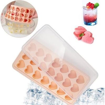 Cellfast Silicone Facile À Démouler Moule Glaçons En Forme De Cœur, Moule De 21 Trous Glaçons, Bac À Glaçon Avec Couvercle Caoutchouc - Publicité Cellfast Silicone Facile À Démouler Moule Glaçons En Forme De Cœur, Moule De 21 Trous Glaçons, Bac À Glaçon Avec Couvercle Caoutchouc - Publicité