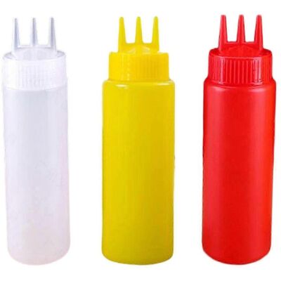 YUDO Lot De 3 Flacons À Ketchup Rechargeables Multicolores-650ml - Publicité YUDO Lot De 3 Flacons À Ketchup Rechargeables Multicolores-650ml - Publicité