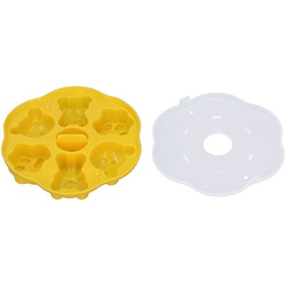 MCKENSA Moule À Gelée En Silicone En Forme De Patte D'Ours Et De Chat, Avec Couvercle, Jaune. Idéal Pour La Cuisine. Publicité MCKENSA Moule À Gelée En Silicone En Forme De Patte D'Ours Et De Chat, Avec Couvercle, Jaune. Idéal Pour La Cuisine. Publicité