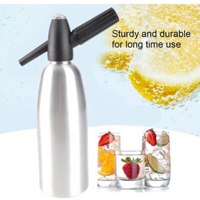 ABYSSE Soda Maker,siphon Pour Soda Aluminium 1l,soda Siphon Bottle Avec Régulateur De Pression, Aluminium Sparkling Water Maker Pour Jus De Fruits Faits Maison, Mojito, Cocktail, Boissons - Publicité ABYSSE Soda Maker,siphon Pour Soda Aluminium 1l,soda Siphon Bottle Avec Régulateur De Pression, Aluminium Sparkling Water Maker Pour Jus De Fruits Faits Maison, Mojito, Cocktail, Boissons - Publicité