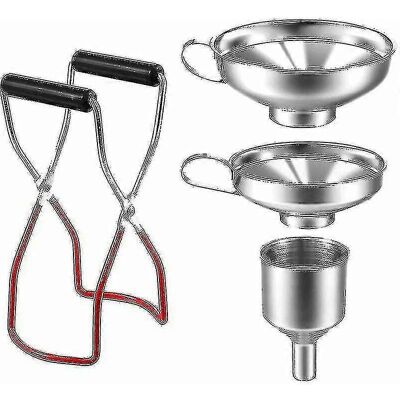 HONORNIC Ensemble D'Entonnoirs De Cuisine, 4 Pièces, Passoire, Entonnoir En Acier Inoxydable, Petit Entonnoir En Acier Inoxydable, Pinces À Confiture, Pots À Confiture. Publicité HONORNIC Ensemble D'Entonnoirs De Cuisine, 4 Pièces, Passoire, Entonnoir En Acier Inoxydable, Petit Entonnoir En Acier Inoxydable, Pinces À Confiture, Pots À Confiture. Publicité