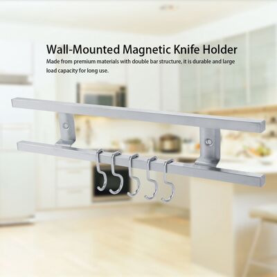 MCKENSA Support Magnétique Mural En Acier Inoxydable Pour Couteaux, Double Barre De Rangement Pour Ustensiles De Cuisine, 40 Cm - Publicité MCKENSA Support Magnétique Mural En Acier Inoxydable Pour Couteaux, Double Barre De Rangement Pour Ustensiles De Cuisine, 40 Cm - Publicité