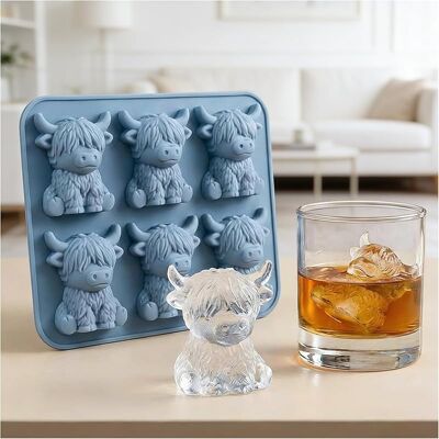 SANS MARQUE Bac A Glaçon En Forme De Highland Cow, Moule A Glacons Moule Spécialement Pour Le Whisky, 6 Compartiments, Silicone 3d, Moule À Whisky Pour Fêtes Et Usage Domestique, Un Ensemble - Publicité SANS MARQUE Bac A Glaçon En Forme De Highland Cow, Moule A Glacons Moule Spécialement Pour Le Whisky, 6 Compartiments, Silicone 3d, Moule À Whisky Pour Fêtes Et Usage Domestique, Un Ensemble - Publicité