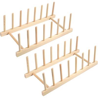 GRASSLIN Lot De 2 Supports D'Assiettes En Bois, Porte-assiettes, Porte-couvercles Casseroles, Support Couvercle, Tiroir, Égouttoir Planche À Découper, Organisateur Pour -'Parent'-'- - Publicité GRASSLIN Lot De 2 Supports D'Assiettes En Bois, Porte-assiettes, Porte-couvercles Casseroles, Support Couvercle, Tiroir, Égouttoir Planche À Découper, Organisateur Pour -'Parent'-'- - Publicité