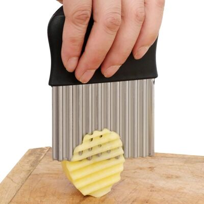 BRINSEA Grand Coupe-frites Ondulé – Coupe-frites – Couteau À Pommes De Terre, Fruits Et Légumes – Outil De Coupe À Lame De Couteau En Acier Inoxydable (1 Paquet) - Publicité BRINSEA Grand Coupe-frites Ondulé – Coupe-frites – Couteau À Pommes De Terre, Fruits Et Légumes – Outil De Coupe À Lame De Couteau En Acier Inoxydable (1 Paquet) - Publicité