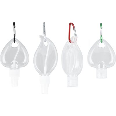 MCKENSA Lot De 4 Bouteilles De Voyage Portables Avec Porte-clés, Étanches, Transparentes, Vides, En Plastique, 50 Ml, Pour Activités De Plein Air. Publicité MCKENSA Lot De 4 Bouteilles De Voyage Portables Avec Porte-clés, Étanches, Transparentes, Vides, En Plastique, 50 Ml, Pour Activités De Plein Air. Publicité