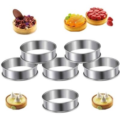 Cellfast Cercle À Pâtisserie - Inox - 6 Pcs - Antiadhésif - Compatible Lave-vaisselle - 80 Mm - Publicité Cellfast Cercle À Pâtisserie - Inox - 6 Pcs - Antiadhésif - Compatible Lave-vaisselle - 80 Mm - Publicité