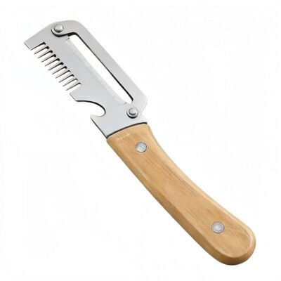IROVAMI Éplucheur 2 En 1 Couteau Multifonction Cuisine Manche Bois Lame Extra Large Acier Inoxydable Râpe Décapsuleur Fruits Légumes Maison Camping - Publicité IROVAMI Éplucheur 2 En 1 Couteau Multifonction Cuisine Manche Bois Lame Extra Large Acier Inoxydable Râpe Décapsuleur Fruits Légumes Maison Camping - Publicité