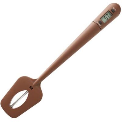 ABYSSE Spatule Numérique Avec Thermomètre, Spatule De Cuisine En Silicone Avec Thermomètre, Surveillance Précise De La Température, Utilisations Multiples Pour Mélanger Divers Aliments (chocolat) - Publicité ABYSSE Spatule Numérique Avec Thermomètre, Spatule De Cuisine En Silicone Avec Thermomètre, Surveillance Précise De La Température, Utilisations Multiples Pour Mélanger Divers Aliments (chocolat) - Publicité