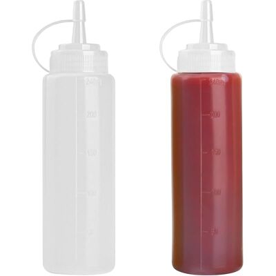 SANS MARQUE Bouteille Sauce Avec Bec Verseur 250ml (lot De 2), Plastique Flacon Pour Sauce Tomate & Huile Olive & Vinaigrette & Moutarde & Peinture, Récipient Sauce De Cuisine - Publicité SANS MARQUE Bouteille Sauce Avec Bec Verseur 250ml (lot De 2), Plastique Flacon Pour Sauce Tomate & Huile Olive & Vinaigrette & Moutarde & Peinture, Récipient Sauce De Cuisine - Publicité