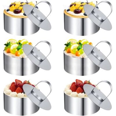 OEM Royaluxe-6 Pièces - Cercle À Gâteau En Acier Inoxydable - Cercle À Dessert Rond - Moule De Cuisson - Adapté À La Pâtisserie De Cuisine Diy - 8x4 Cm - Publicité OEM Royaluxe-6 Pièces - Cercle À Gâteau En Acier Inoxydable - Cercle À Dessert Rond - Moule De Cuisson - Adapté À La Pâtisserie De Cuisine Diy - 8x4 Cm - Publicité