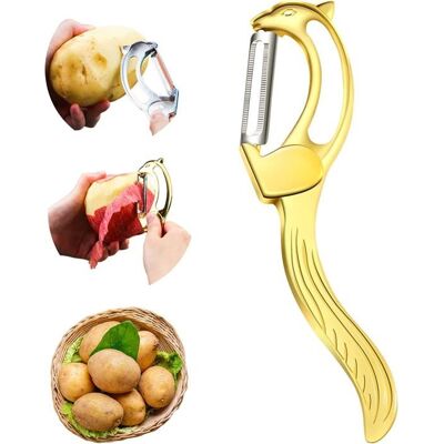 Cellfast Éplucheur De Légumes Professionnel En Acier Inoxydable Avec Bord Dentelé Pour Creuser Des Trous Et Éplucher Les Pommes De Terre - Publicité Cellfast Éplucheur De Légumes Professionnel En Acier Inoxydable Avec Bord Dentelé Pour Creuser Des Trous Et Éplucher Les Pommes De Terre - Publicité