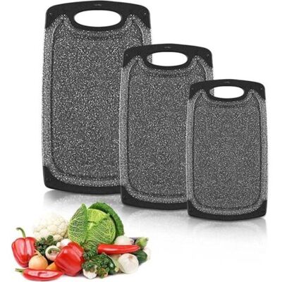 ABYSSE Lot De 3 Planches À Découper,alimentaires Pp-matériel,planche À Découper De Cuisine, Antidérapante Et Antibactérienne Pour Viande,légumes,fruits - Publicité ABYSSE Lot De 3 Planches À Découper,alimentaires Pp-matériel,planche À Découper De Cuisine, Antidérapante Et Antibactérienne Pour Viande,légumes,fruits - Publicité