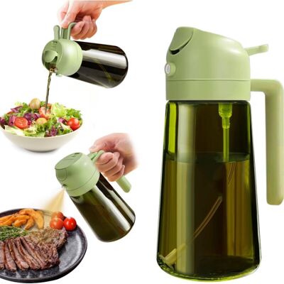 OEM 470 Ml Pulvérisateur D'Huile Foncé Anti-lumière De Cuisson 2 En 1 Flacon De Qualité Alimentaire Bouteille En Verre Vert De Pour La Cuisine (vert)-dou - Publicité OEM 470 Ml Pulvérisateur D'Huile Foncé Anti-lumière De Cuisson 2 En 1 Flacon De Qualité Alimentaire Bouteille En Verre Vert De Pour La Cuisine (vert)-dou - Publicité