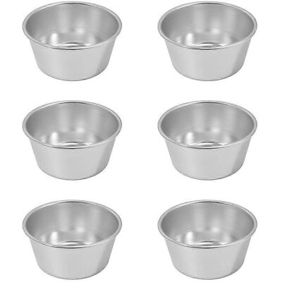 LISATR Lot De 6 Moules À Pudding Ronds Antiadhésifs Résistants À La Chaleur (argentés)-6.70x6.70x3.20cm-silver - Publicité LISATR Lot De 6 Moules À Pudding Ronds Antiadhésifs Résistants À La Chaleur (argentés)-6.70x6.70x3.20cm-silver - Publicité