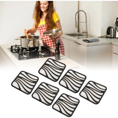 Melissa Tapis Pour Casseroles Chaudes Résistant À La Chaleur Et Antidérapant Support Moderne Pour Plats Chauds Pour Table De Cuisine 6pcs,dubuns - Publicité Melissa Tapis Pour Casseroles Chaudes Résistant À La Chaleur Et Antidérapant Support Moderne Pour Plats Chauds Pour Table De Cuisine 6pcs,dubuns - Publicité