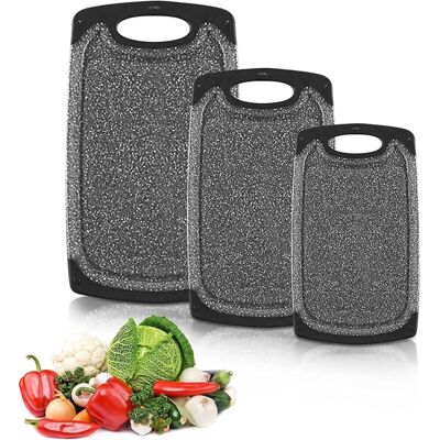 Vision Lot De 3 Planches À Découper,alimentaires Pp-matériel,planche À Découper De Cuisine, Antidérapante Et Antibactérienne Pour Viande,légumes,fruits - Publicité Vision Lot De 3 Planches À Découper,alimentaires Pp-matériel,planche À Découper De Cuisine, Antidérapante Et Antibactérienne Pour Viande,légumes,fruits - Publicité