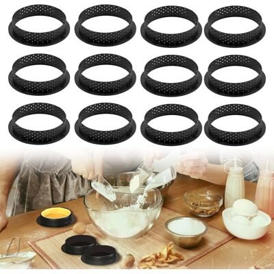 GRASSLIN 12 Moule A Tartelette, 9.7cm, Plastique, Trous D'Aération, Réutilisable, Pâtisserie, Gâteau, Dessert - Publicité GRASSLIN 12 Moule A Tartelette, 9.7cm, Plastique, Trous D'Aération, Réutilisable, Pâtisserie, Gâteau, Dessert - Publicité