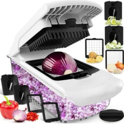 OEM Trancheuse Manuelle 4-en-1 Pour Légumes Et Fruits – Coupe-cube, Spiraliseur, Trancheur & Julienne – Acier Inoxydable, Blanc - Publicité OEM Trancheuse Manuelle 4-en-1 Pour Légumes Et Fruits – Coupe-cube, Spiraliseur, Trancheur & Julienne – Acier Inoxydable, Blanc - Publicité