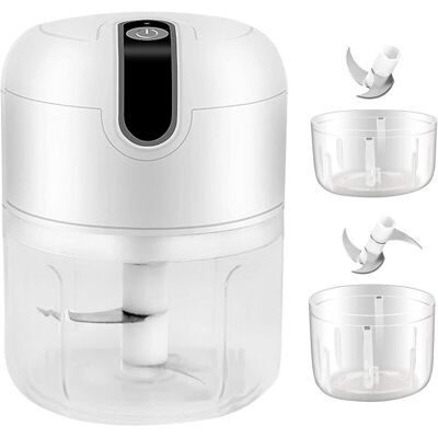 Melissa Mini Hachoir Électrique, 250ml&100ml Hachoir À Viande Électrique Sans Fil, Mixeur Portable Cuisine Hachoir À Électrique Avec Lame De Hachoir Légume Pour Aliments Pour Bébé,viande,ail (blanc) - Publicité Melissa Mini Hachoir Électrique, 250ml&100ml Hachoir À Viande Électrique Sans Fil, Mixeur Portable Cuisine Hachoir À Électrique Avec Lame De Hachoir Légume Pour Aliments Pour Bébé,viande,ail (blanc) - Publicité