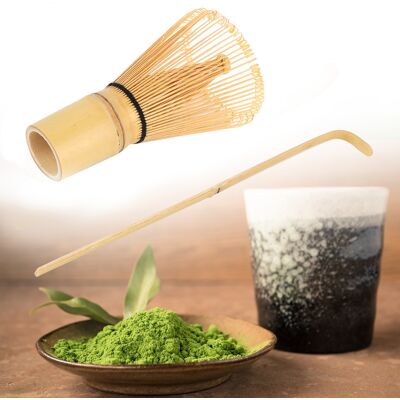 MCKENSA Ensemble Pour Préparer Le Matcha En Bambou, Fouet, Cuillère En Bambou Avec Crochet, Fouet À Thé Matcha Chashaku - Publicité MCKENSA Ensemble Pour Préparer Le Matcha En Bambou, Fouet, Cuillère En Bambou Avec Crochet, Fouet À Thé Matcha Chashaku - Publicité