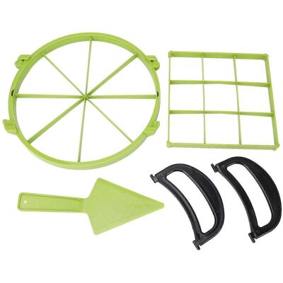 FLAMMKRAFT Ensemble De Séparateurs De Parts De Gâteau En Plastique Avec Poignées Pour Découper Les Gâteaux Ronds Et Carrés - Publicité FLAMMKRAFT Ensemble De Séparateurs De Parts De Gâteau En Plastique Avec Poignées Pour Découper Les Gâteaux Ronds Et Carrés - Publicité