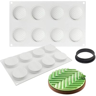 GRASSLIN Moulessilicone Gâteaux 3d, Moule De Gâteau Mousse Pour Glace Chocolat Pâtisserie Dessert, Outil Croustillant Rond En Plastique, 8 Trous Forme Géométrique Holes Geometry Shape - - Publicité GRASSLIN Moulessilicone Gâteaux 3d, Moule De Gâteau Mousse Pour Glace Chocolat Pâtisserie Dessert, Outil Croustillant Rond En Plastique, 8 Trous Forme Géométrique Holes Geometry Shape - - Publicité