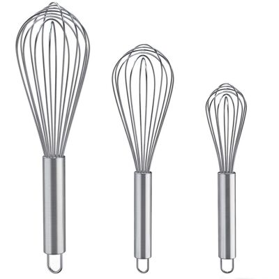 NXNHQPZ Ensemble De Fouets De Cuisine — Lot De 3 Fouets En Acier Inoxydable (idéal Pour Mélanger, Fouetter, Battre Et Remuer) — Fouets À Fils « Ballon » Version Améliorée — Tailles : 8 Po + 10 Po + 12 Po - Publicité NXNHQPZ Ensemble De Fouets De Cuisine — Lot De 3 Fouets En Acier Inoxydable (idéal Pour Mélanger, Fouetter, Battre Et Remuer) — Fouets À Fils « Ballon » Version Améliorée — Tailles : 8 Po + 10 Po + 12 Po - Publicité