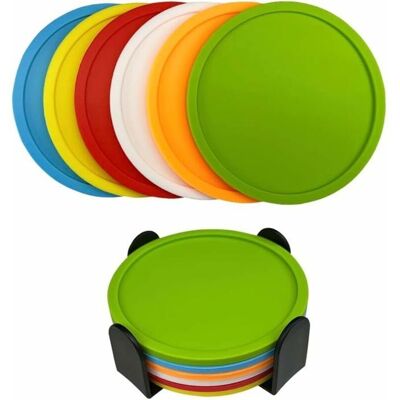 Cellfast Sous-verres En Silicone 6 Pièces - Résistants À La Chaleur - Antidérapants - Lavables - Publicité Cellfast Sous-verres En Silicone 6 Pièces - Résistants À La Chaleur - Antidérapants - Lavables - Publicité
