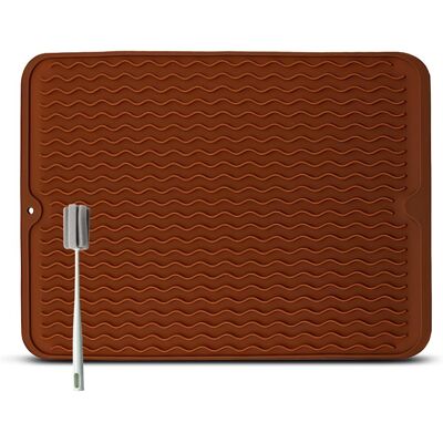 GRASSLIN Grand Tapis Egouttoir Vaisselle - Évier Épais Pour Un Séchage Rapide, 40 X 30 Cm De Avec Éponge Brosse, Sans Bpa, Égouttoir À Pliable Antidérapant Brun Rougeâtre'brun Rougeâtre 40 X 40 Cm'brun Rougeât - Publicité GRASSLIN Grand Tapis Egouttoir Vaisselle - Évier Épais Pour Un Séchage Rapide, 40 X 30 Cm De Avec Éponge Brosse, Sans Bpa, Égouttoir À Pliable Antidérapant Brun Rougeâtre'brun Rougeâtre 40 X 40 Cm'brun Rougeât - Publicité