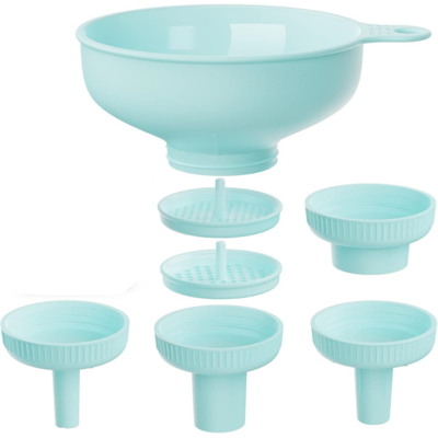 AQUAFORGE Ensemble D'Entonnoirs À Conserve, Becs Verseurs À Large Ouverture De 4 Tailles + 2 Passoires - Plastique De Qualité Alimentaire Pour Bouteilles Et Sacs, Outil De Remplissage De Cuisine Polyvalent (-aq - Publicité AQUAFORGE Ensemble D'Entonnoirs À Conserve, Becs Verseurs À Large Ouverture De 4 Tailles + 2 Passoires - Plastique De Qualité Alimentaire Pour Bouteilles Et Sacs, Outil De Remplissage De Cuisine Polyvalent (-aq - Publicité